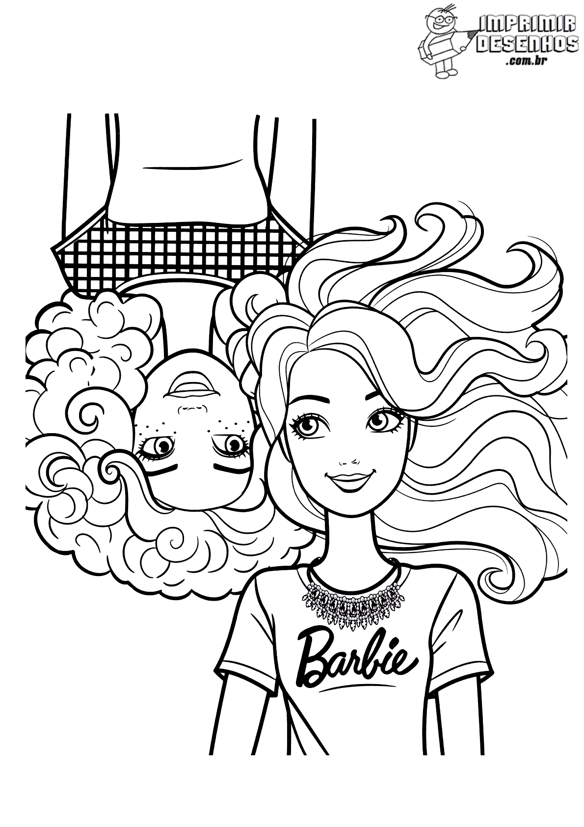 Раскраска Барби с подругами