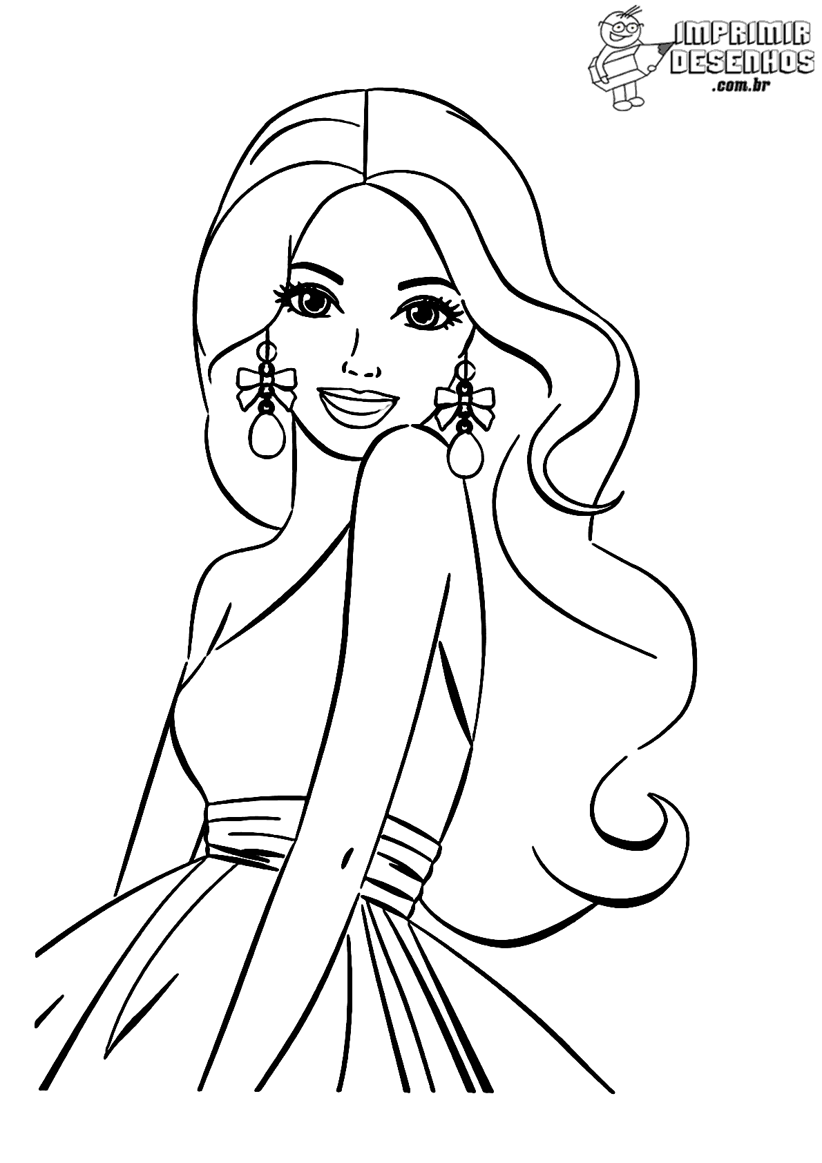 Desenhos da Barbie para Imprimir e Colorir