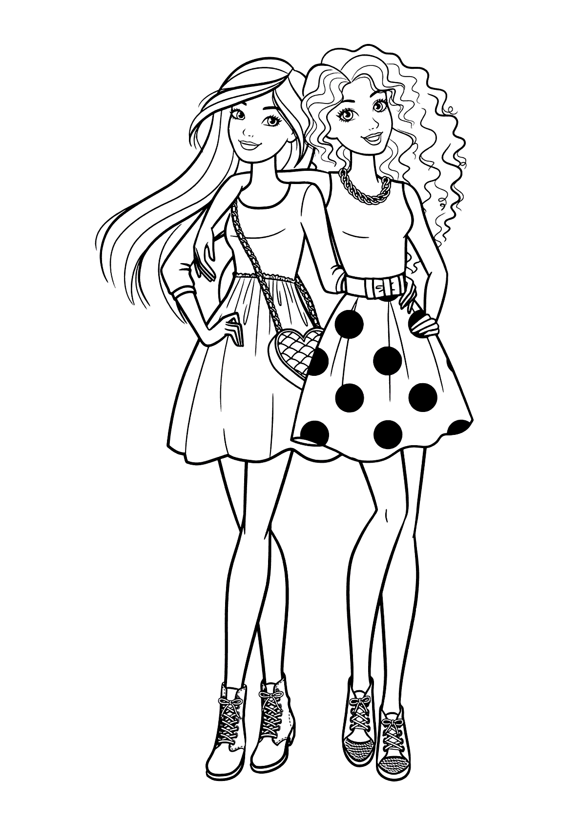 Desenhos de BFF para Colorir e Imprimir 