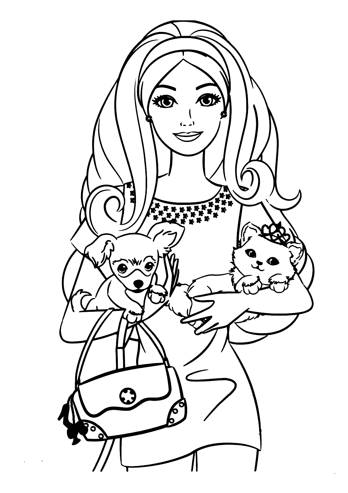 Barbie para colorir - Desenhos Imprimir