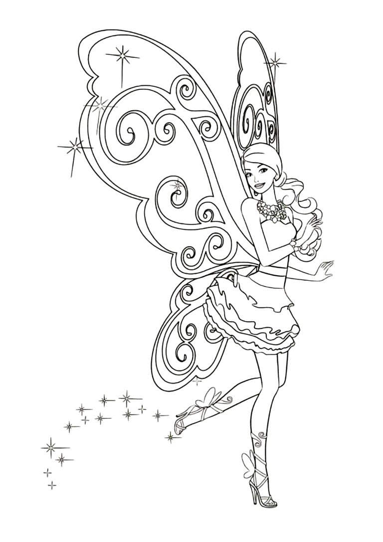 Barbie Fairytopia para colorir - Imprimir Desenhos