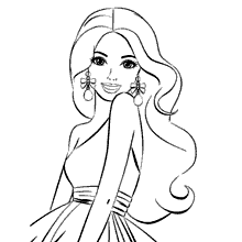 Desenho de Barbie Princesa para colorir