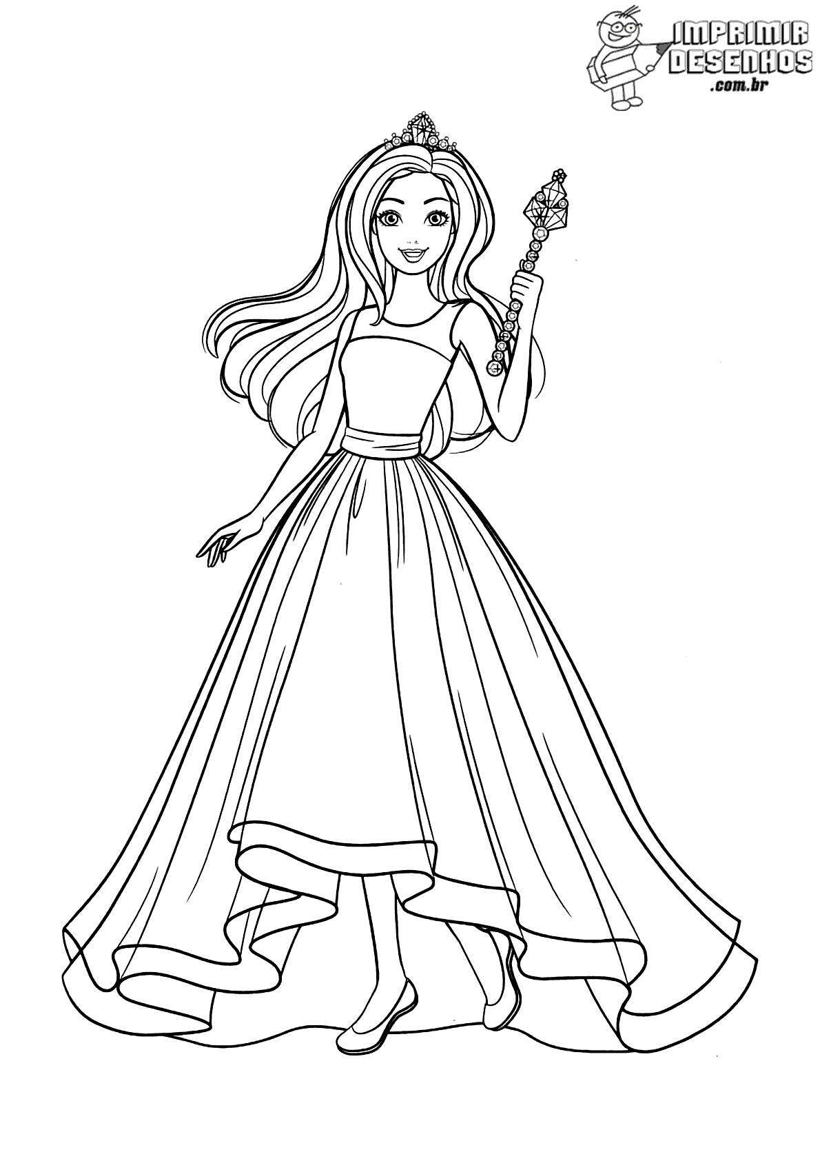 Barbie Princesa Para Colorir Imprimir Desenhos 2895