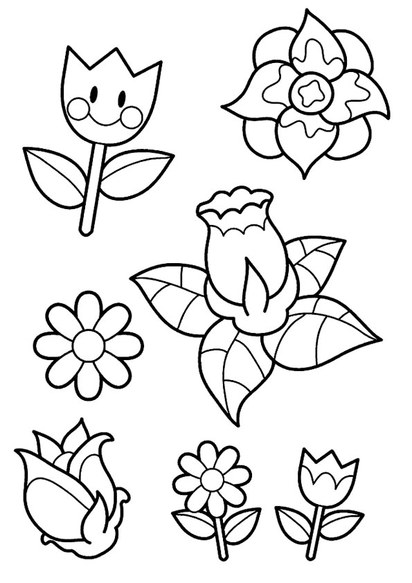 Flores Variadas Para Colorir Imprimir Desenhos 2434