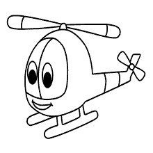 avioes para colorir helicoptero simples