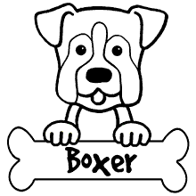 cachorros para colorir cachorro boxer