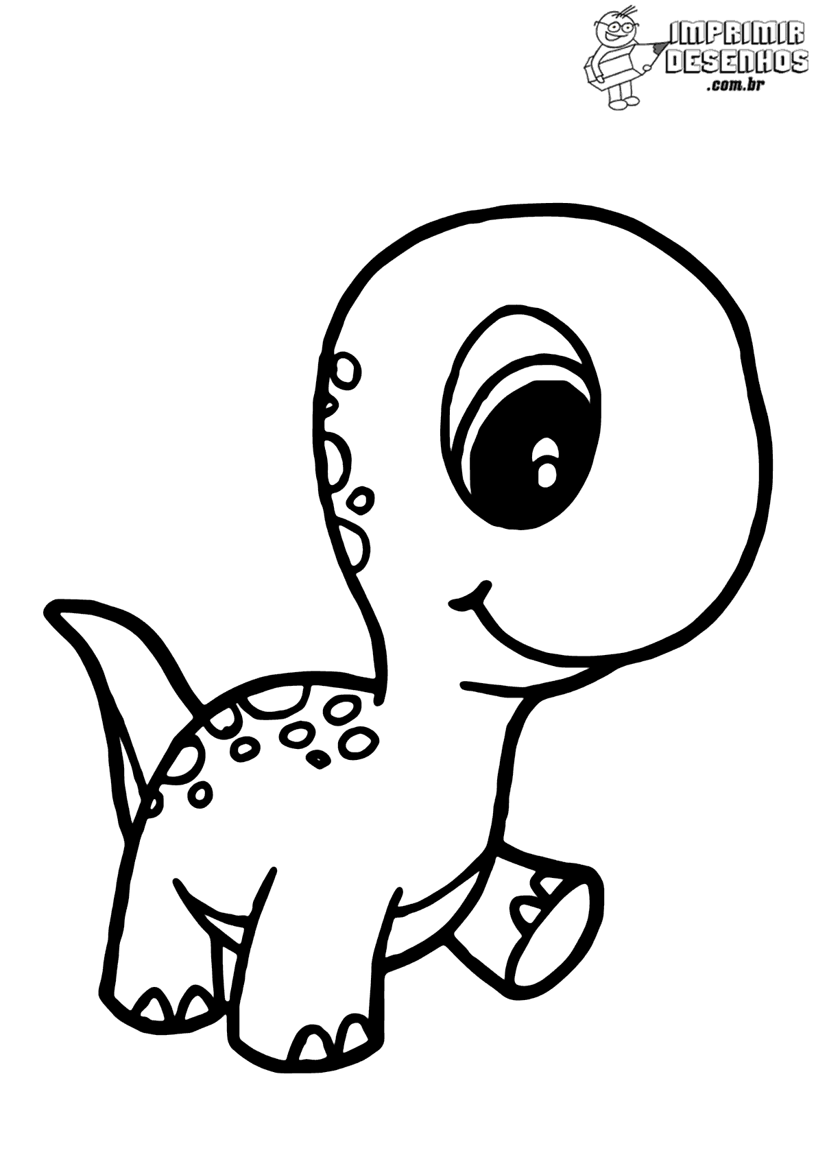 Dinossauro simples para colorir - Imprimir Desenhos