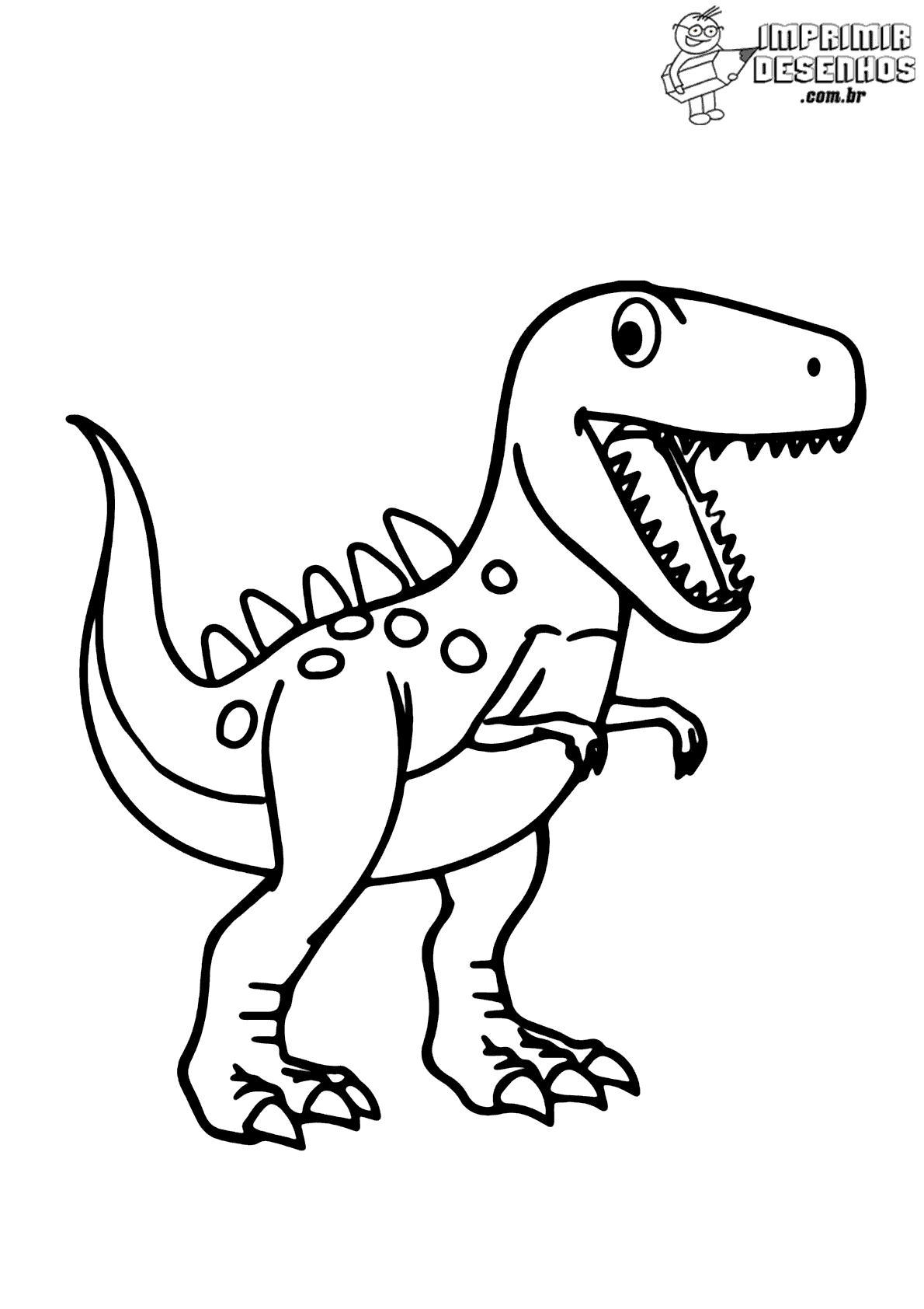 Desenho de dinossauros para colorir e imprimir