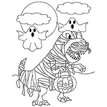 dinossauros para colorir halloween