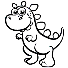 dinossauros para colorir sorridente