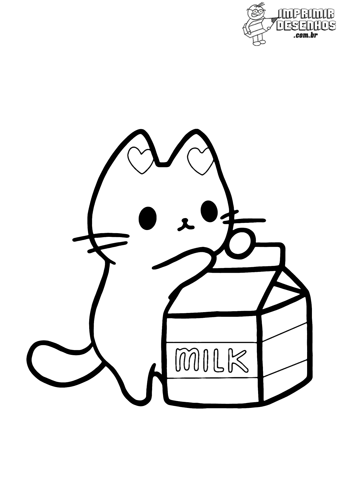 Resultado de imagem para gatinho kawaii para pintar