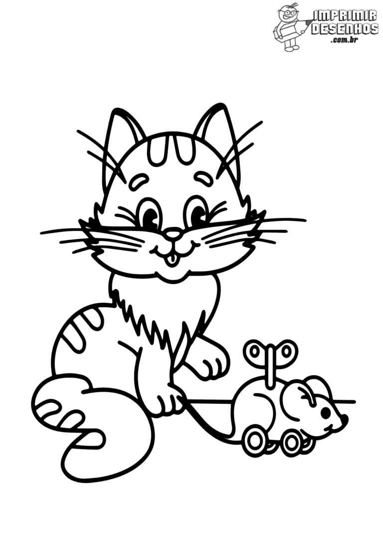 Gato E Ratinho Para Colorir Imprimir Desenhos