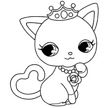 gatos para colorir gatinha princesa