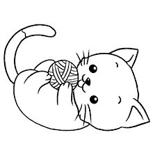 Desenho de gato surpreso para colorir