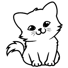 Desenho de gato para colorir e imprimir