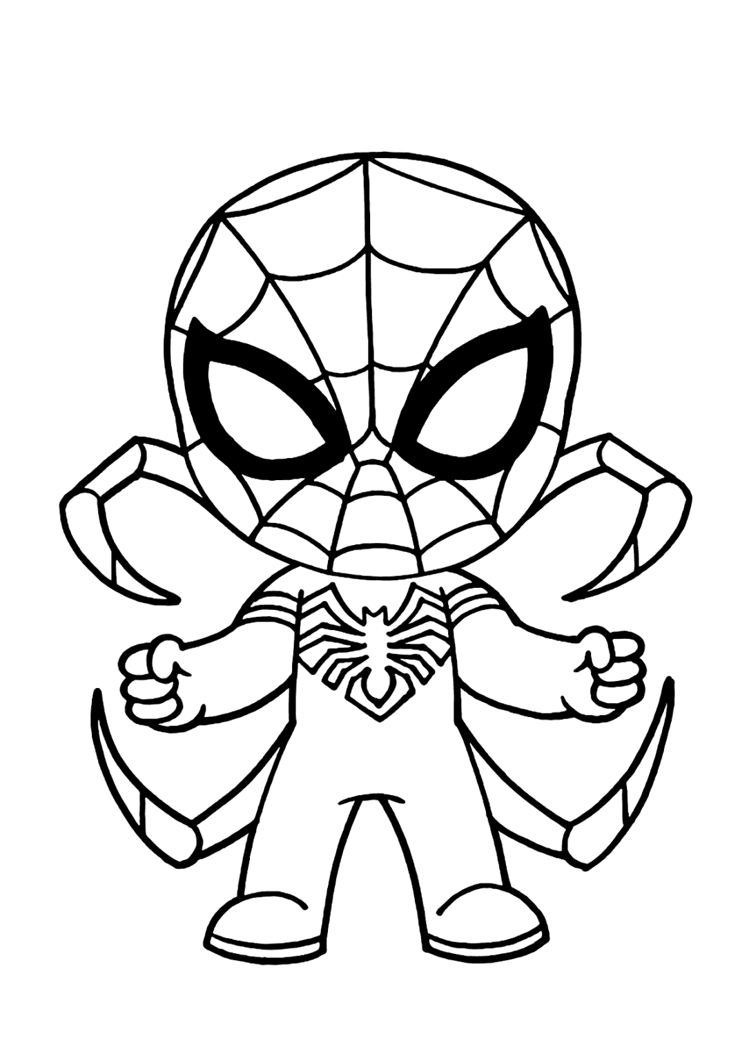 Homem Aranha Com Garrinhas Para Colorir Imprimir Desenhos