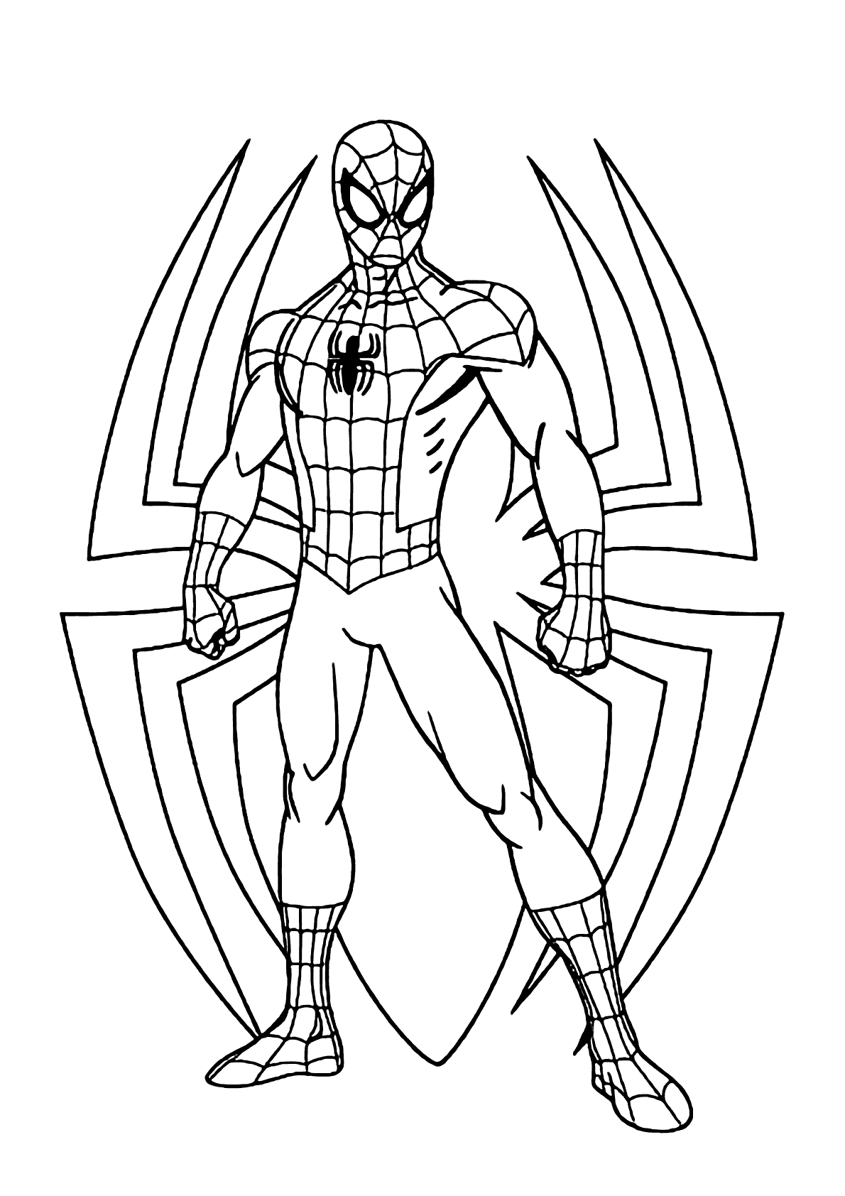 Homem aranha e aranha para colorir - Imprimir Desenhos