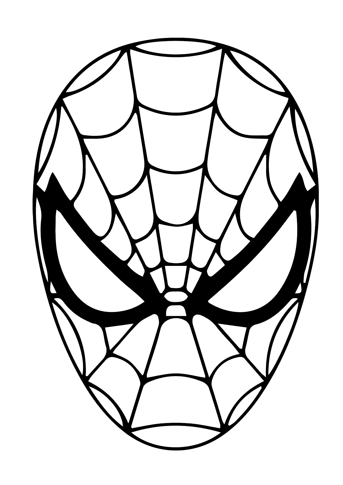 Máscara do Homem Aranha para Colorir - Desenho para Colorir