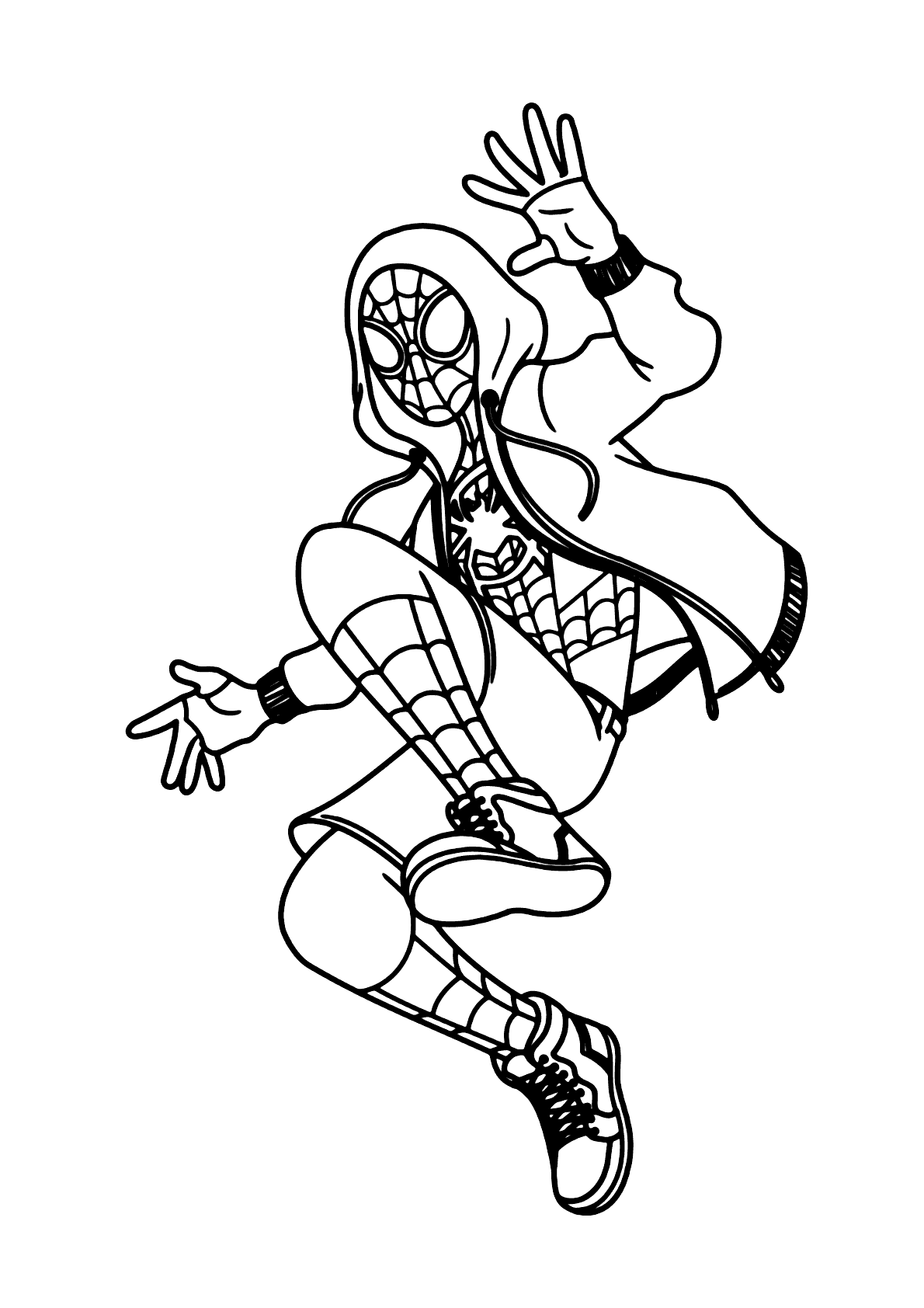 Homem Aranha Miles Para Colorir Imprimir Desenhos