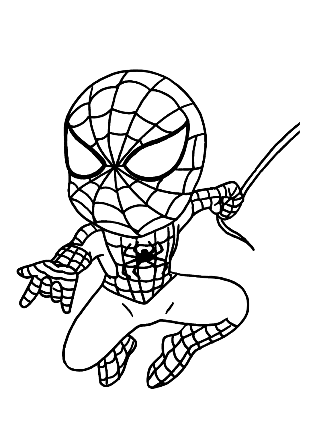 Homem aranha mini para colorir - Imprimir Desenhos