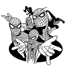 Desenho Homem Aranha Preparado para Atacar - Desenho para Colorir