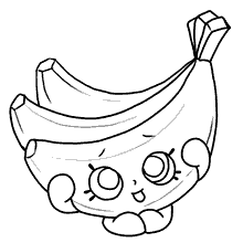 kawaii para colorir bananinha kawaii