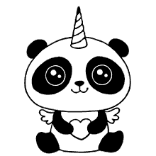 kawaii para colorir pandinha kawaii