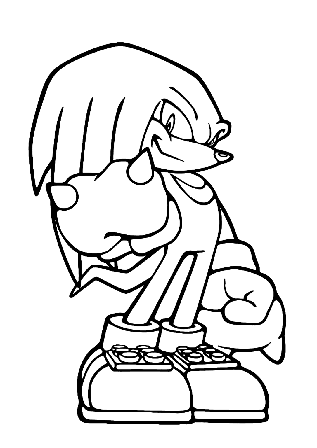 Knuckles the Echidna para colorir - Imprimir Desenhos