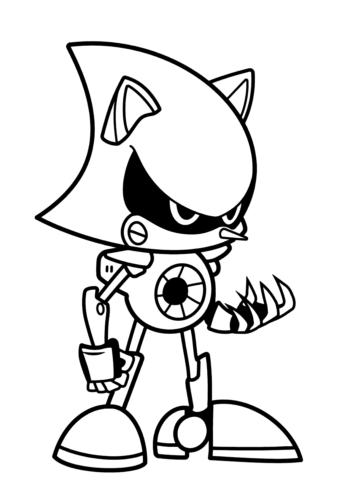 Desenho de Metal Sonic armadura para colorir - Tudodesenhos