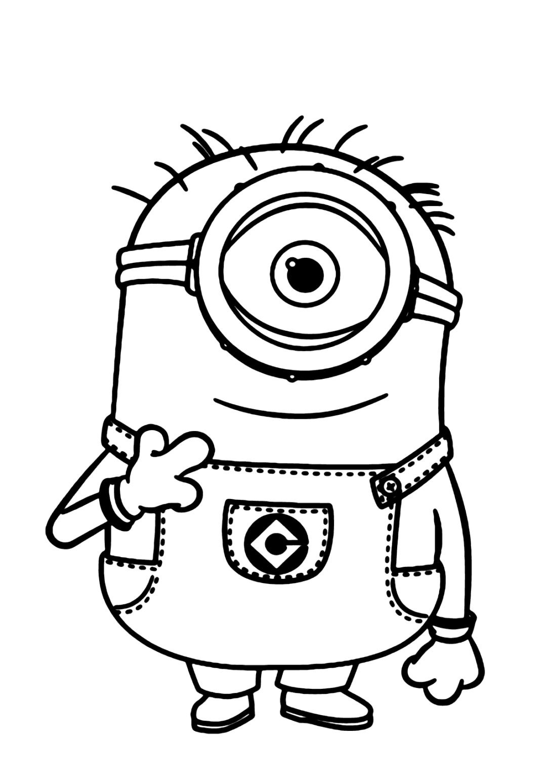 Minion bonitinho para colorir - Imprimir Desenhos