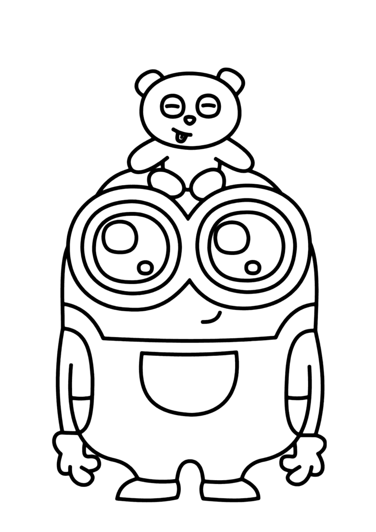 minion-e-urso-para-colorir-imprimir-desenhos