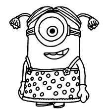 Desenho de Minions vampiro para colorir e imprimir