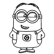 Desenho de Minions vampiro para colorir e imprimir