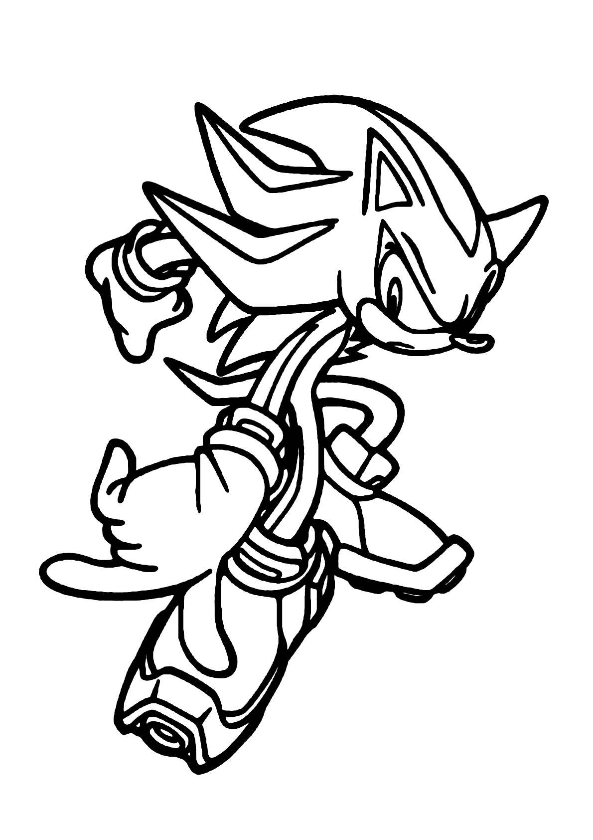 Desenhos de Shadow The Hedgehog Para Colorir - Páginas Para Impressão Grátis