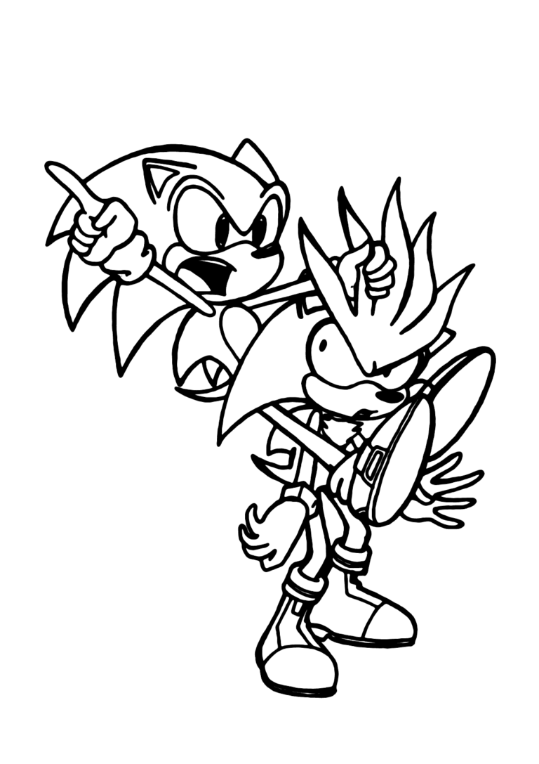 Sonic e amigo para colorir - Imprimir Desenhos