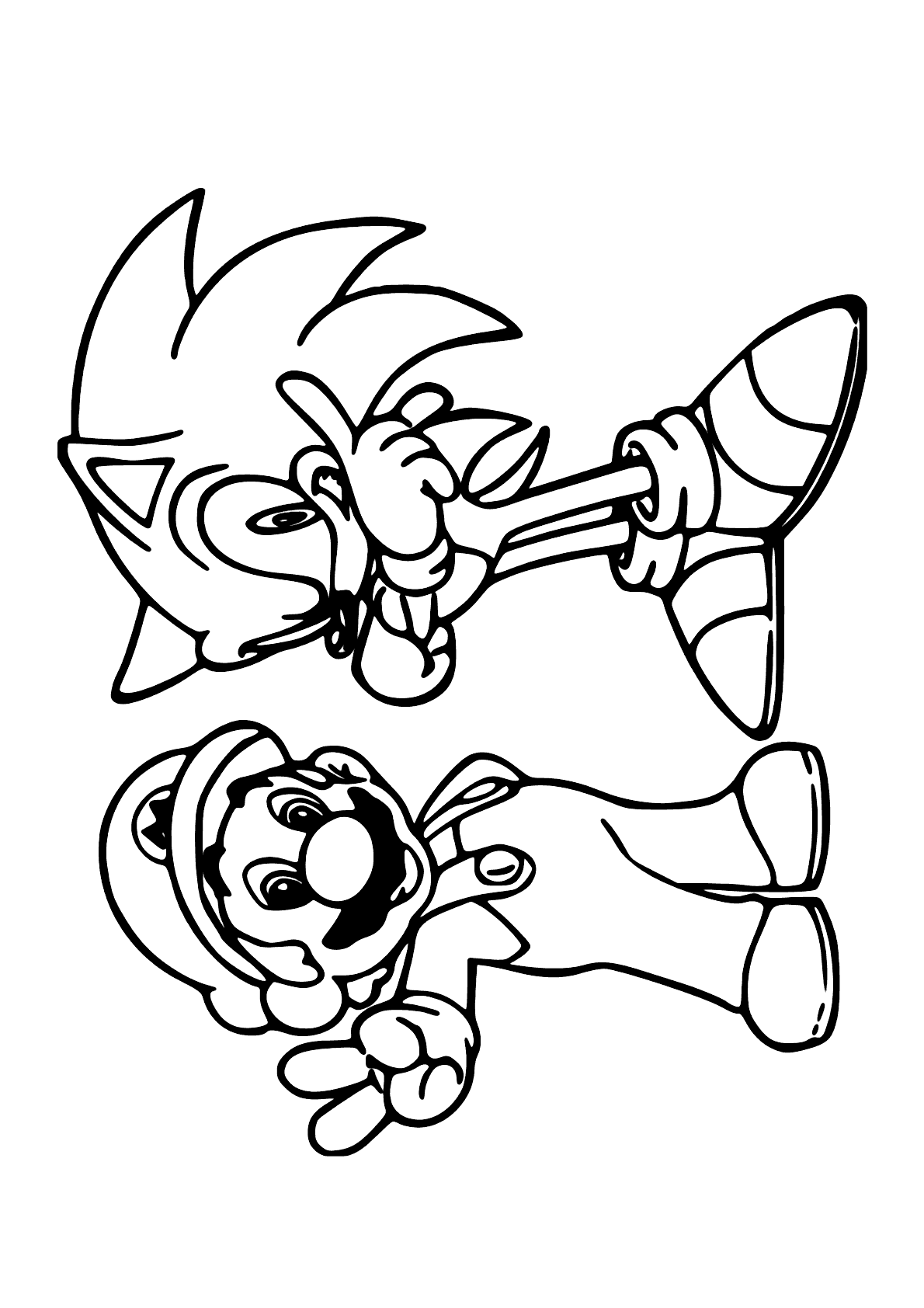 Sonic E Mario Para Colorir Imprimir Desenhos