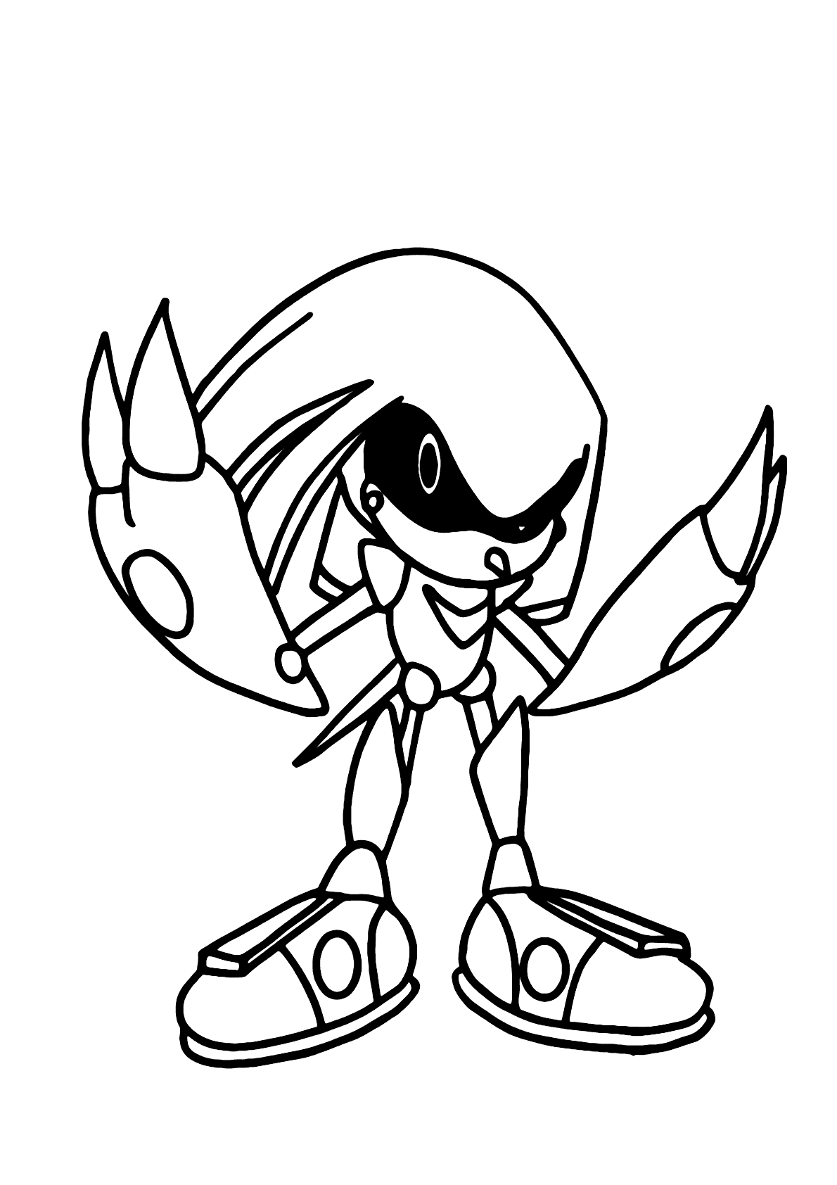 25+ Desenhos do Metal Sonic para Imprimir e Colorir e Pintar