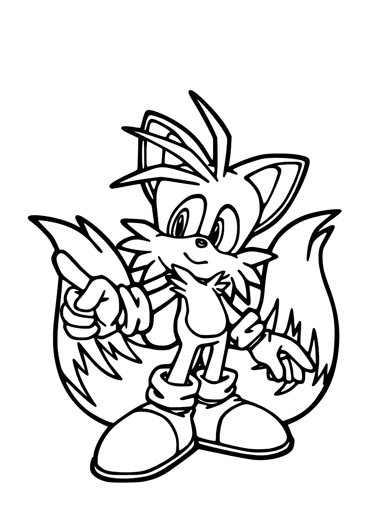 Sonic Miles Prower para colorir - Imprimir Desenhos