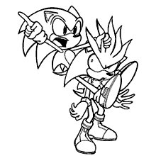 Sonic Amy coração para colorir - Imprimir Desenhos