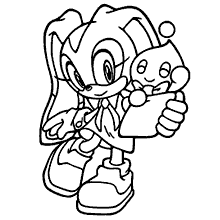 sonic para colorir cream the rabbit