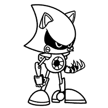 Imprimir para colorir e pintar o desenho Sonic - 2567