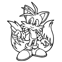 sonic para colorir miles prower