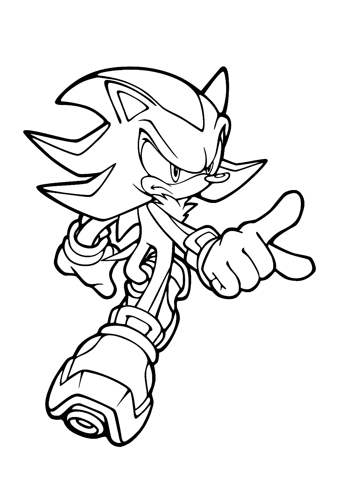 Shadow Sonic para colorir e imprimir