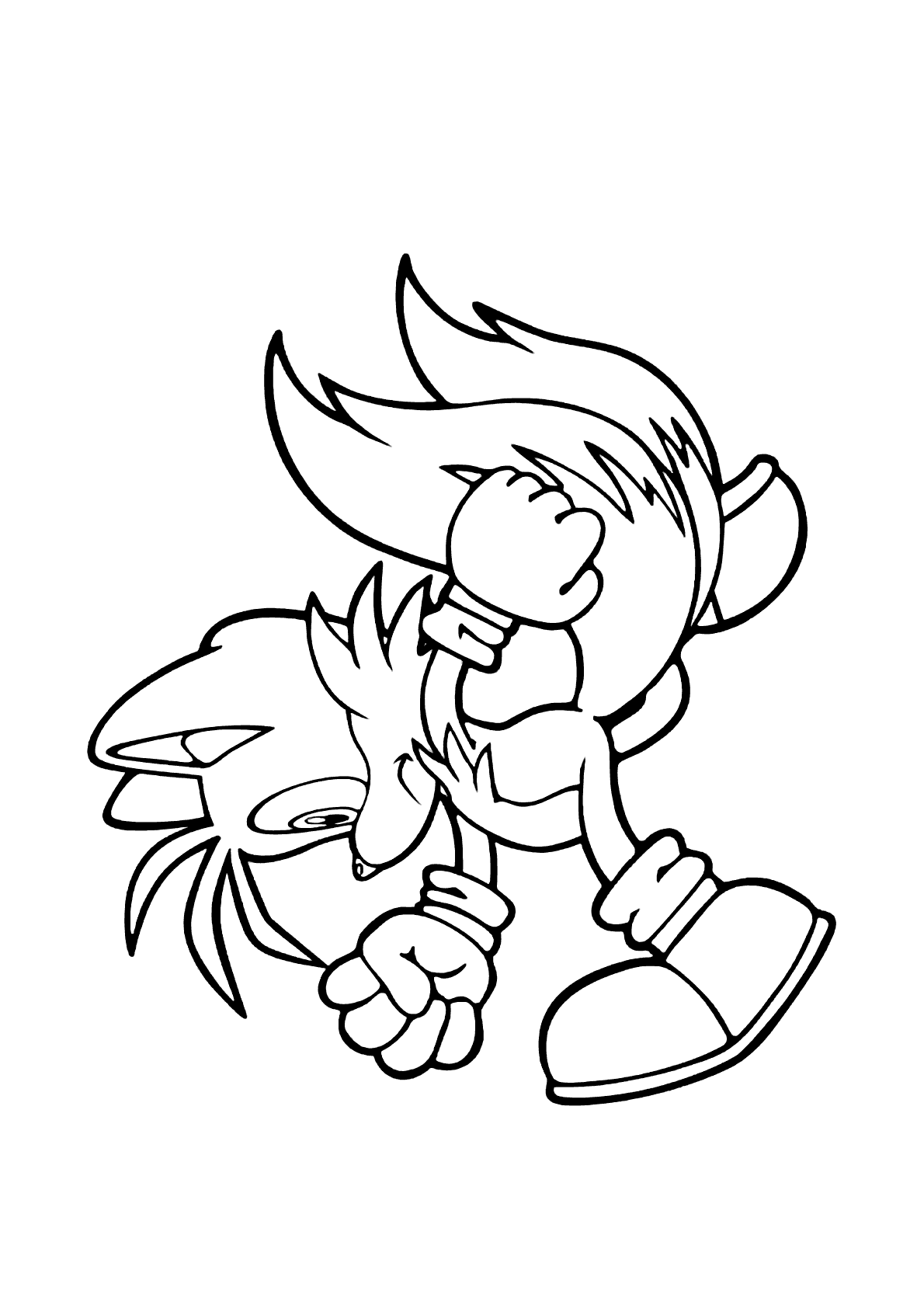 Sonic Tails para colorir