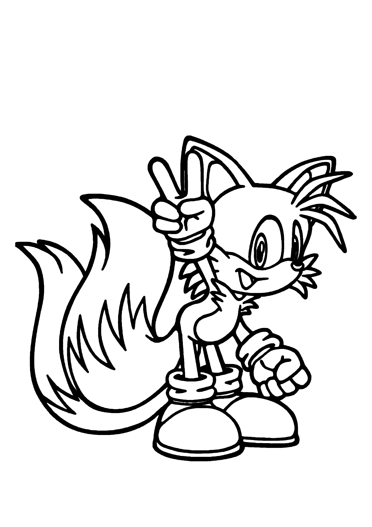 Sonic Tails para colorir