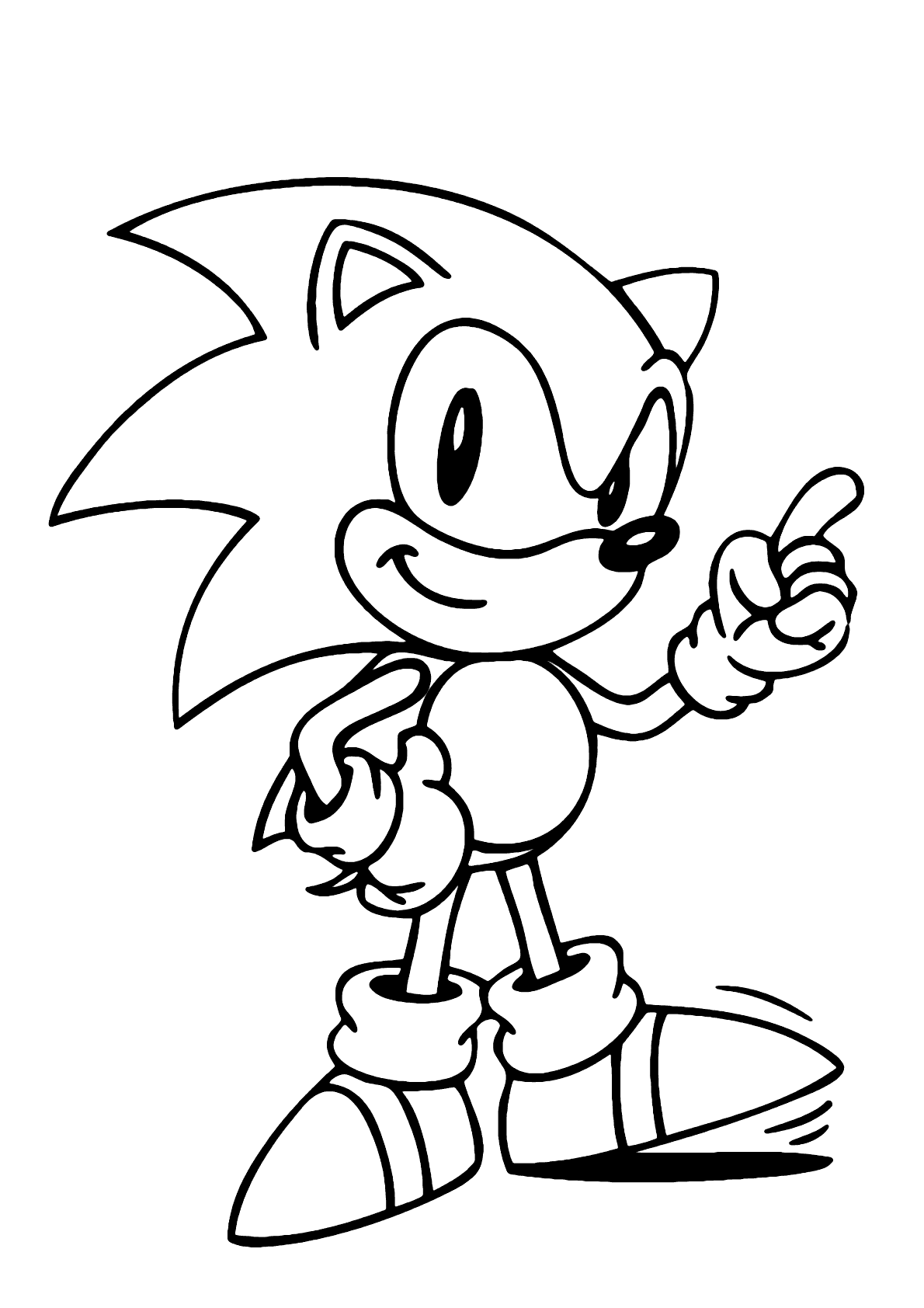 sonic p colorir