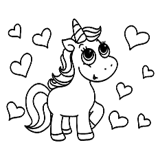 unicornios para colorir apaixonado