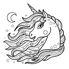 unicornios para colorir meia lua