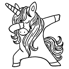 unicornios para colorir pose