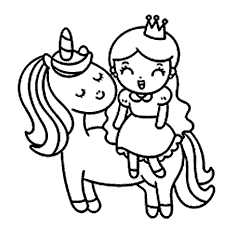 unicornios para colorir princesinha fofa